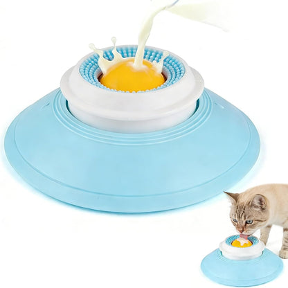 Cat Slow Feeder for Liquid/Wet Foods, Anxiety Relief Puppy Lick Bowl Treat Toy, Anti Slip Pet Bowls Dogs Cats Licking Ball Treat Dispenser for Small Medium Large Breeds