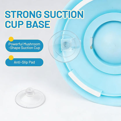 Cat Slow Feeder for Liquid/Wet Foods, Anxiety Relief Puppy Lick Bowl Treat Toy, Anti Slip Pet Bowls Dogs Cats Licking Ball Treat Dispenser for Small Medium Large Breeds