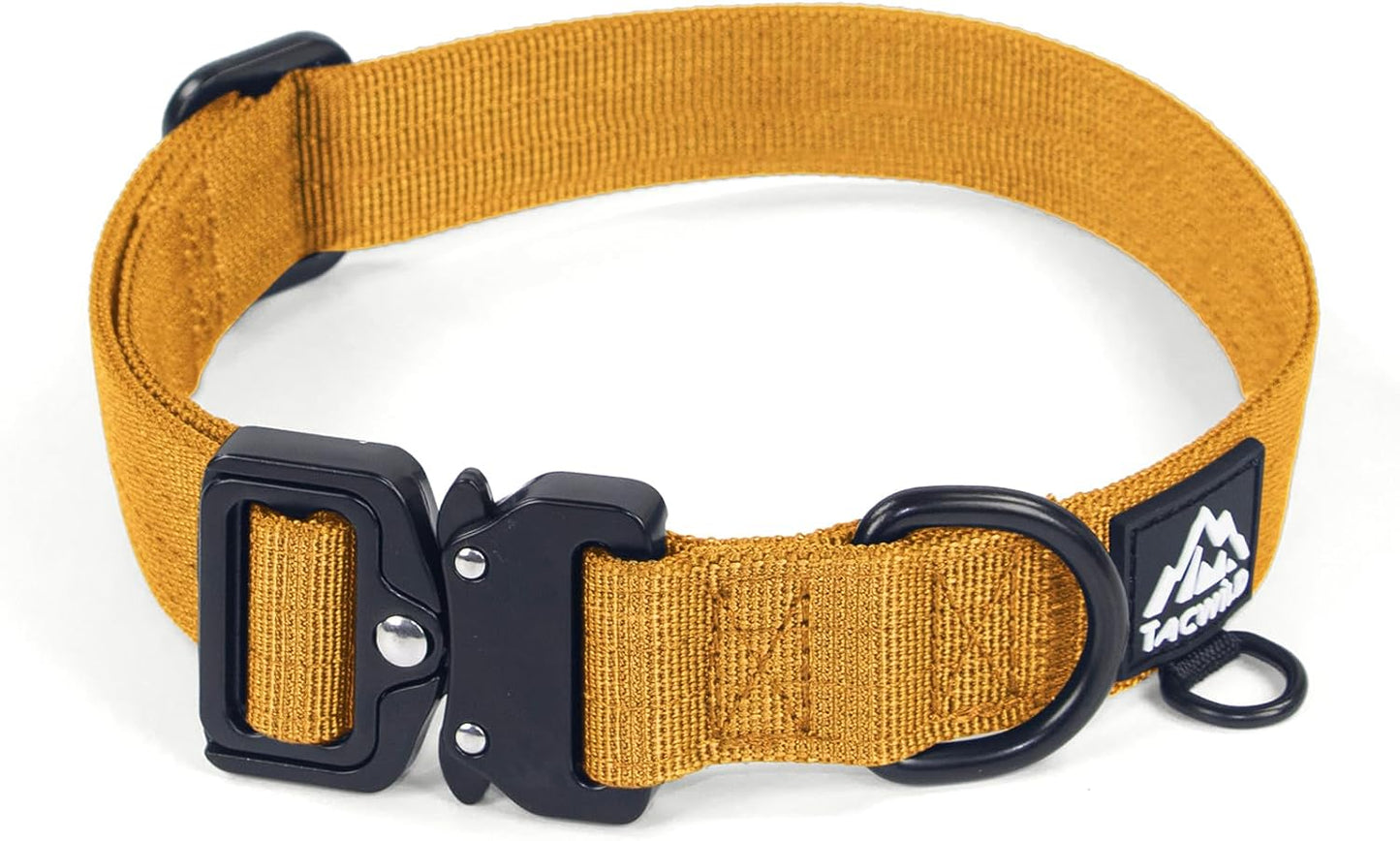 Dog Collar for Large Medium Small Dogs Leash Harness(Turmeric Yellow,XL)