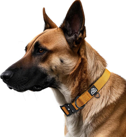 Dog Collar for Large Medium Small Dogs Leash Harness(Turmeric Yellow,XL)