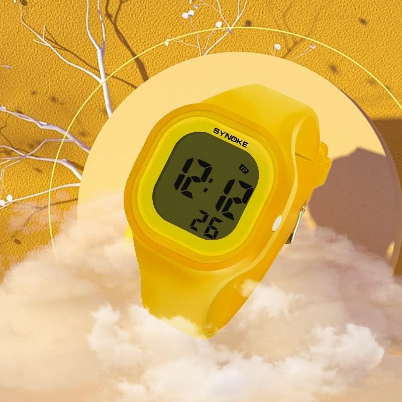 Gosasa Male and Female Digital Sports Watches LED Electron Silicone Watch | 7 Color LED Backlight,50M Water Resistant,Detachable Watch Case Design