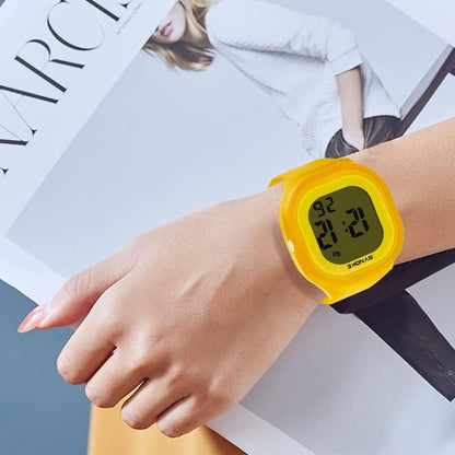 Gosasa Male and Female Digital Sports Watches LED Electron Silicone Watch | 7 Color LED Backlight,50M Water Resistant,Detachable Watch Case Design