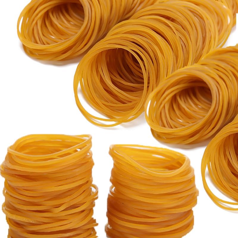 Rubber Bands Size16 Elastic Small Rubber Band #16 yellow 600Pcs Heavy Duty | Rubber Bands for Office Supplies File Folders Box Home