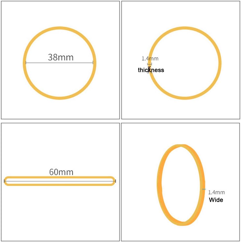 Rubber Bands Size16 Elastic Small Rubber Band #16 yellow 600Pcs Heavy Duty | Rubber Bands for Office Supplies File Folders Box Home