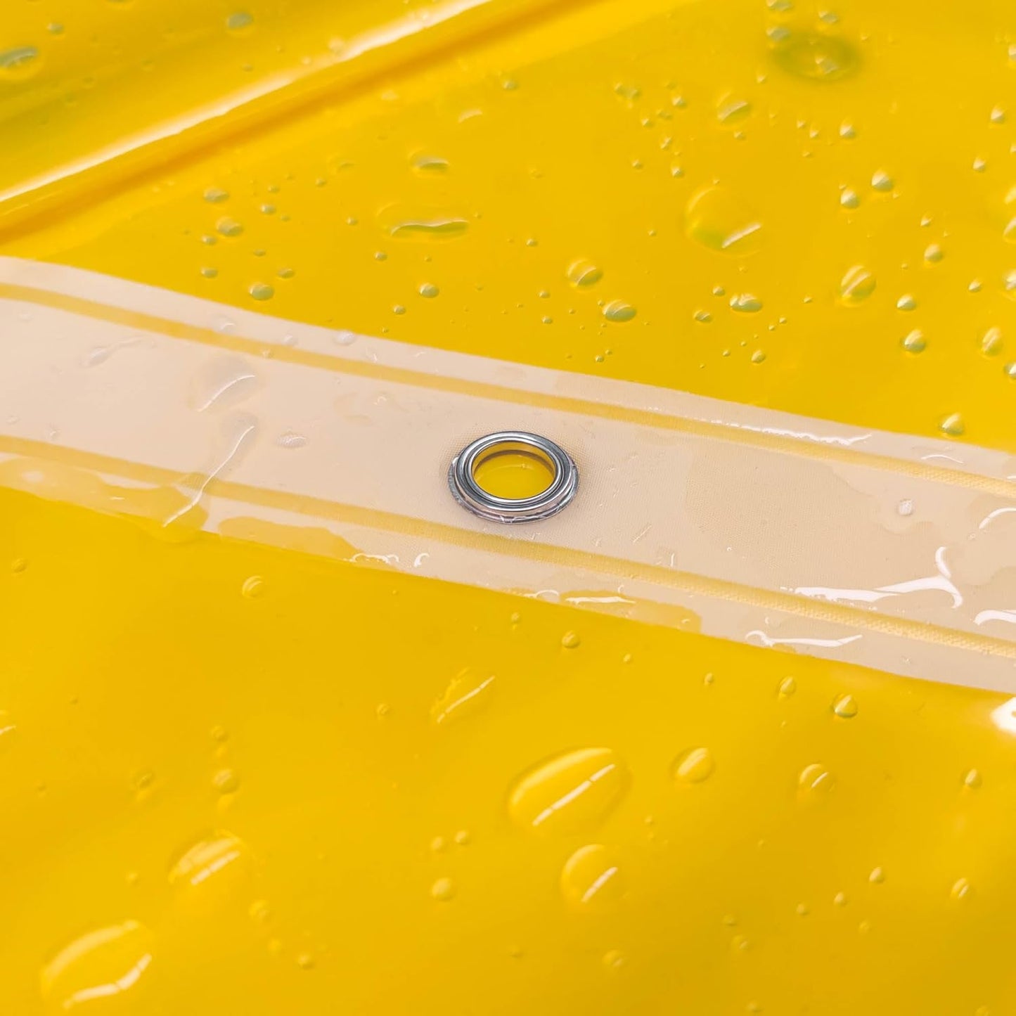 Clear Yellow Shower Curtain Liner - Premium PEVA Shower Liner with 3 Magnets & Metal Grommets, Waterproof Lightweight Standard Size Curtains for Bathroom - Translucent Yellow