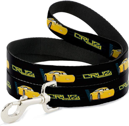 Dog Leash - Cars 3 Cruz Car Profile Black/Blue/Yellow - 6ft Narrow | Cars 3 Cruz Car Profile Black Blue Yellow Durable Stylish For Walks
