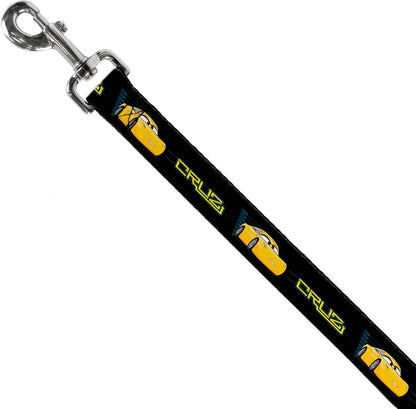 Dog Leash - Cars 3 Cruz Car Profile Black/Blue/Yellow - 6ft Narrow | Cars 3 Cruz Car Profile Black Blue Yellow Durable Stylish For Walks