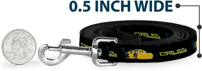 Dog Leash - Cars 3 Cruz Car Profile Black/Blue/Yellow - 6ft Narrow | Cars 3 Cruz Car Profile Black Blue Yellow Durable Stylish For Walks