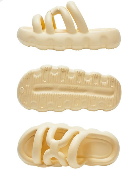 Cloud Slippers Pillow House Slippers for Women and Men|Non Slip Quick Drying Shower Slides Bathroom Sandals|Thick Sole|Indoor Or Outdoor
