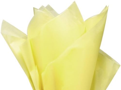 Light Yellow Gift Wrap Tissue Paper 20 Inch X 30 Inch - 48 Sheets Premium Tissue Paper