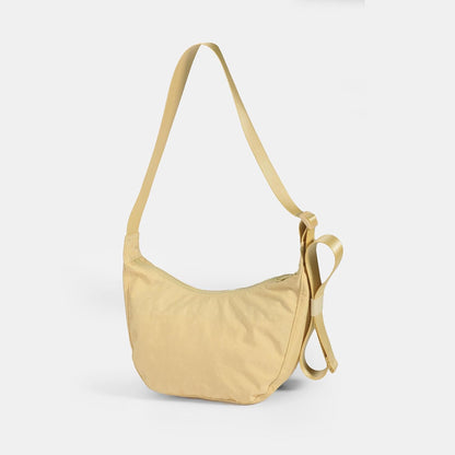 Medium Nylon Crossbody Crescent Bag: Slouchy Style Shoulder Casual with Adjustable Strap