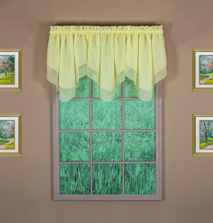 Today's Curtain Emelia Original Voile Ascot 25", Yellow, 40" W x 25" L