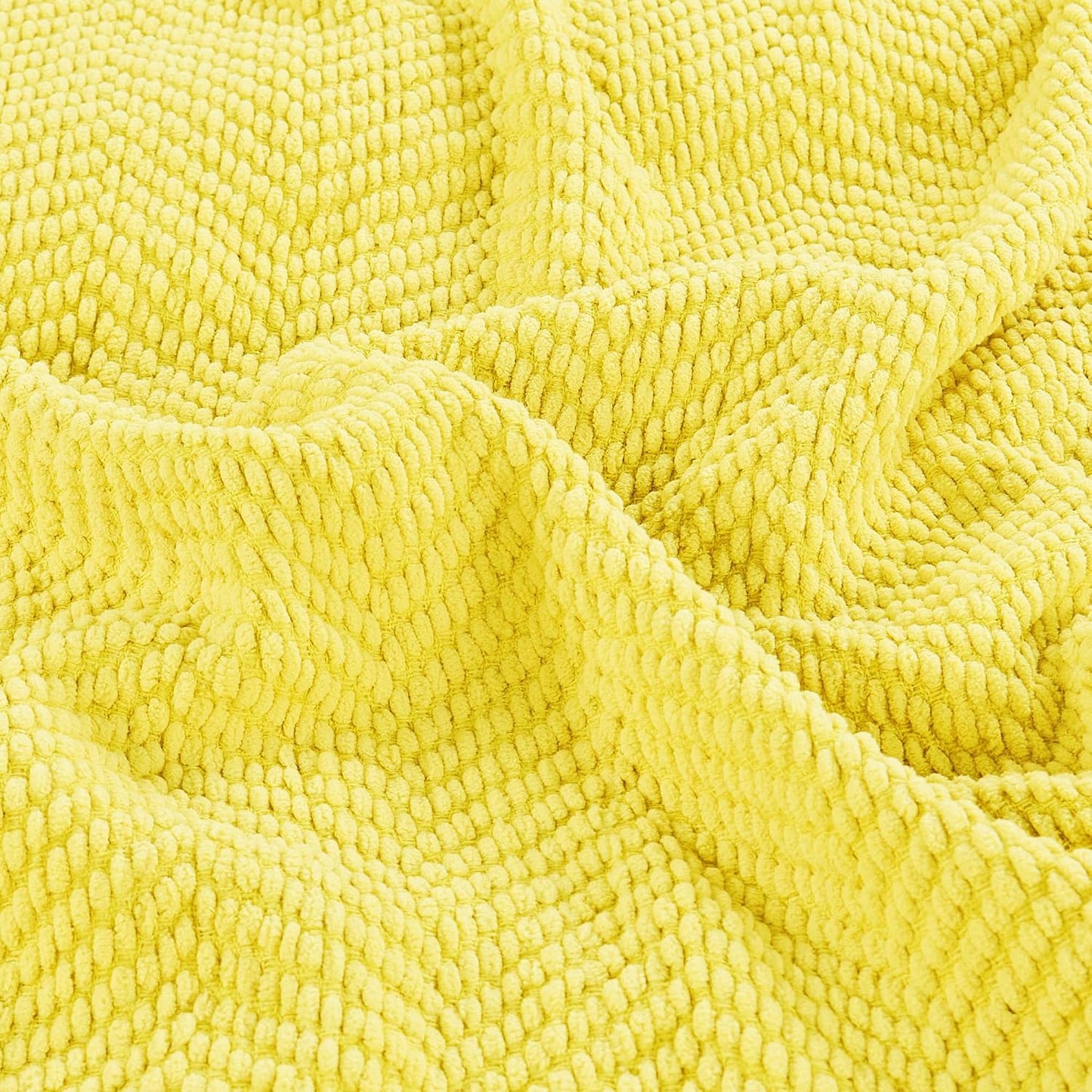 Home Soft Things Yellow Throw Blanket Knitted Tweed Throw 50'' x 60'', Sunshine Yellow, Super Soft Cozy Warm Comfortable Breathable Throw for Living Room Chair Couch Bed Sofa Bedroom Home Décor