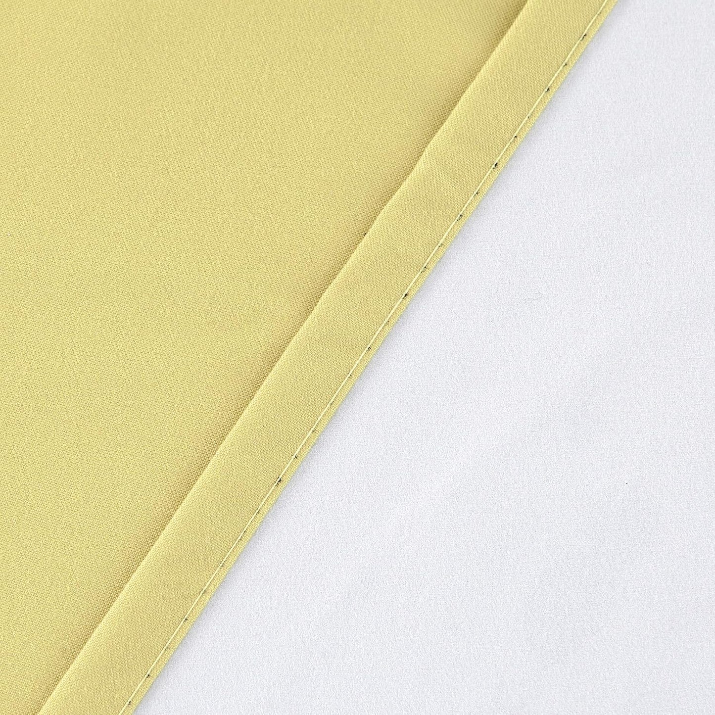 Diamond Home Linens Set of 2 100% Blackout Insulated Rod Pocket Kitchen Curtain Tiers for Small Windows 27" W x 36" L-Yellow