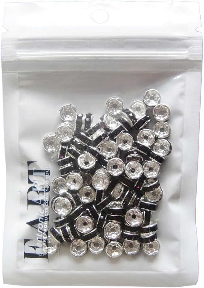 100pcs 10mm A+++ Round Rondelle Spacer Charm Beads Silver Tone Purple Czech Crystal