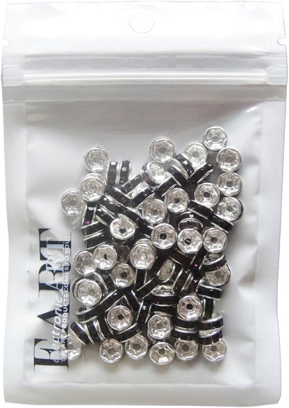100pcs 10mm A+++ Round Rondelle Spacer Charm Beads Silver Tone Purple Czech Crystal