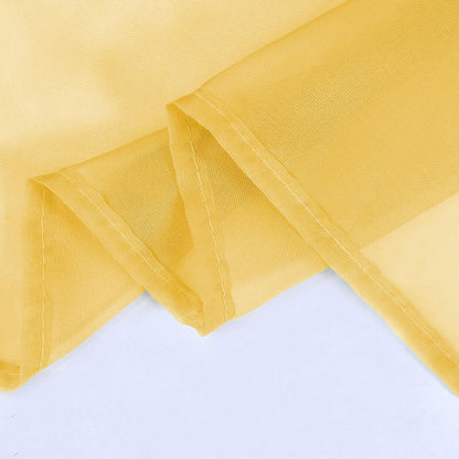 HUTO Dark Yellow Sheer Window Scarf Valance for Girls Room Soft Voile Curtain Scaves Wedding Party Bed Canopy,1 Panel 52 x 144 Inches Long