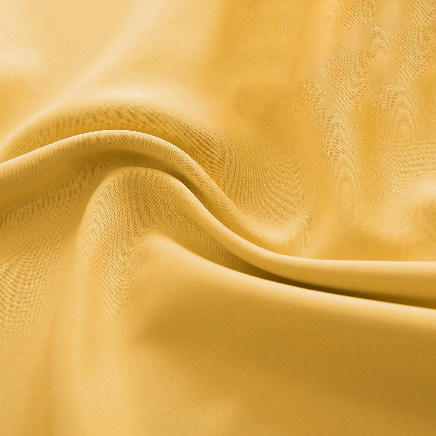 DONREN Mustard Yellow Curtains for Bedroom - Blackout Thermal Insulated Curtain Panels with Rod Pocket (52 by 63 Inch,2 Panels)