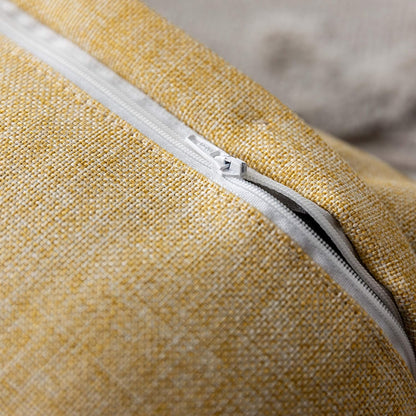 Home Brilliant 12x20 Pillow Covers Linen Boho Throw Pillows for Couch Triple Button Design Decorative Throw Pillow Covers for Indoor Sofa Bed Outdoor Summer Decor, Set of 2, Yellow