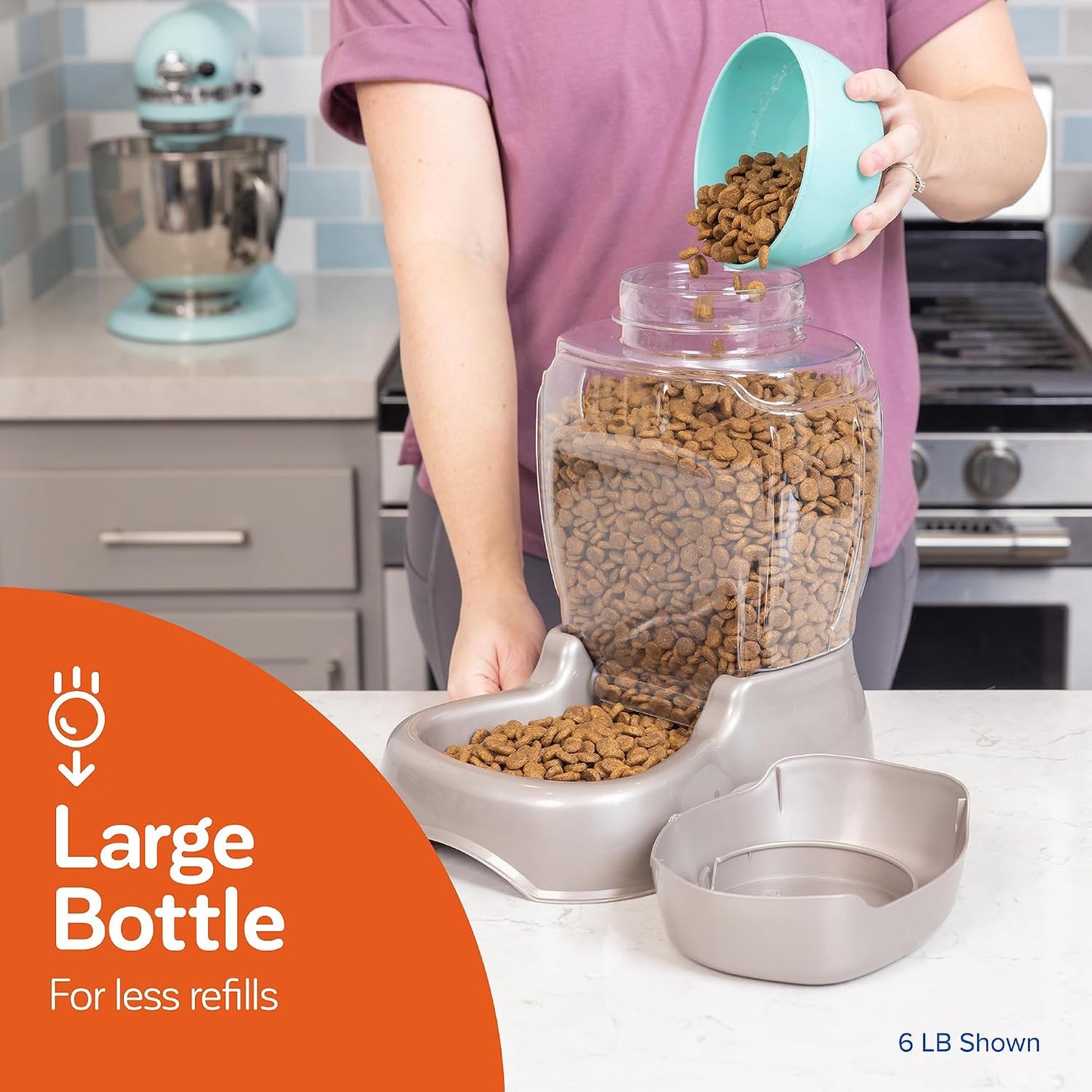 Pet Cafe Feeder Dog and Cat Feeder Pearlescent Colors 3 Sizes, Made in USA