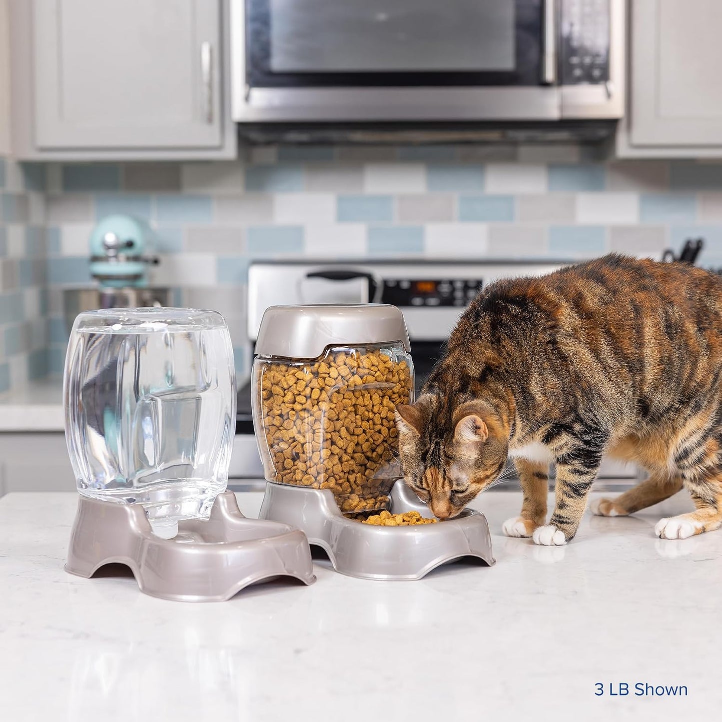 Pet Cafe Feeder Dog and Cat Feeder Pearlescent Colors 3 Sizes, Made in USA
