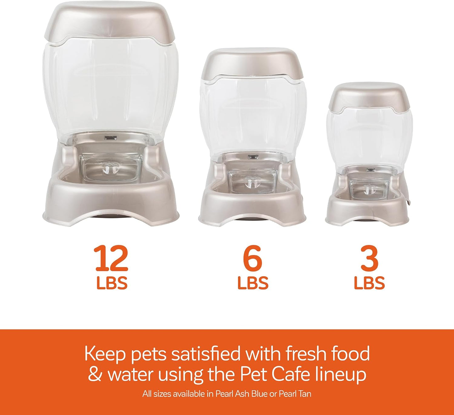 Pet Cafe Feeder Dog and Cat Feeder Pearlescent Colors 3 Sizes, Made in USA