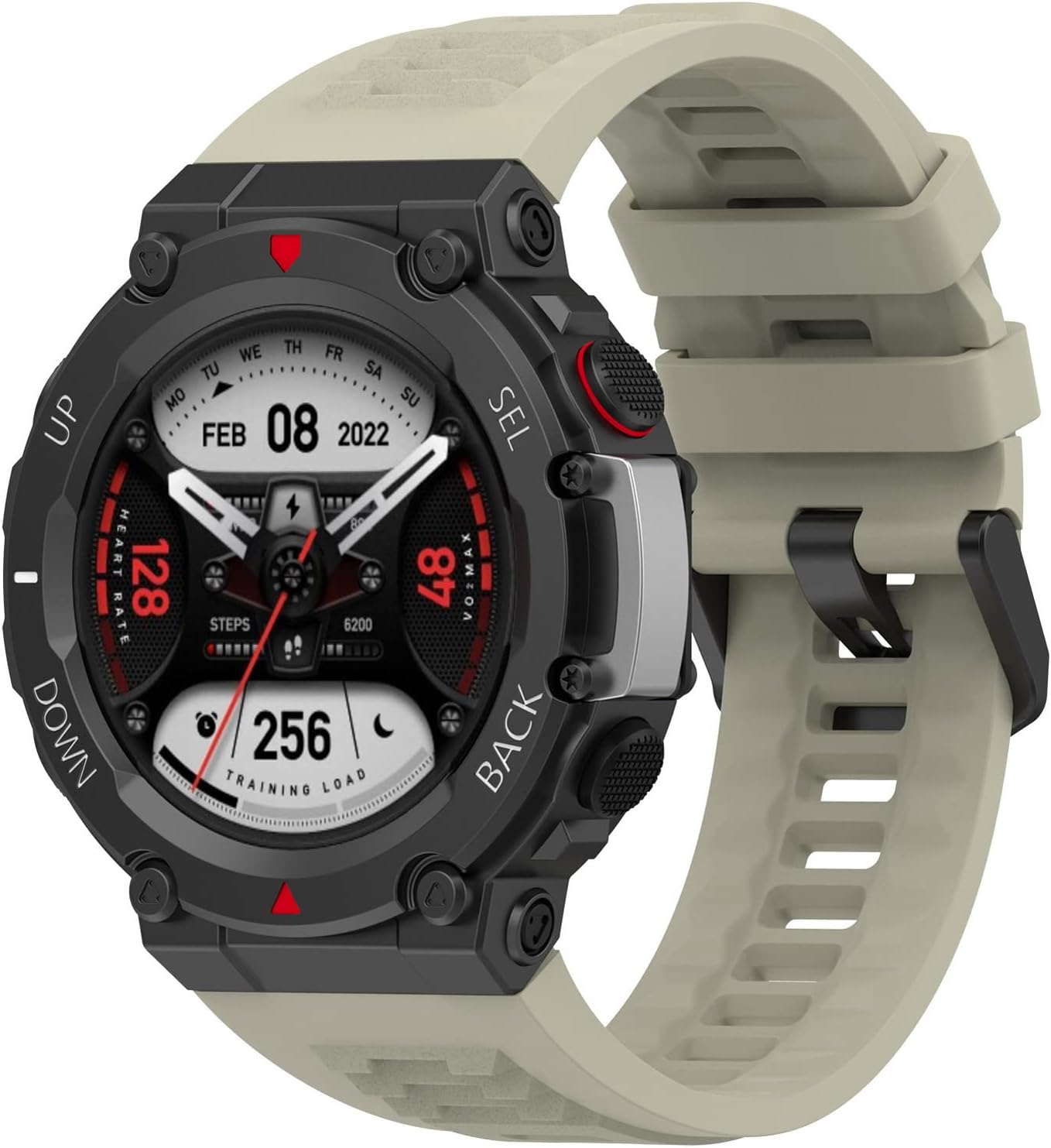 Band with Case for Amazfit T-Rex 2 Watch, Hard PC Protective Bumper Cover Replacement Silicone Watch Strap for Amazfit T Rex 2 Smartwatch Accessory