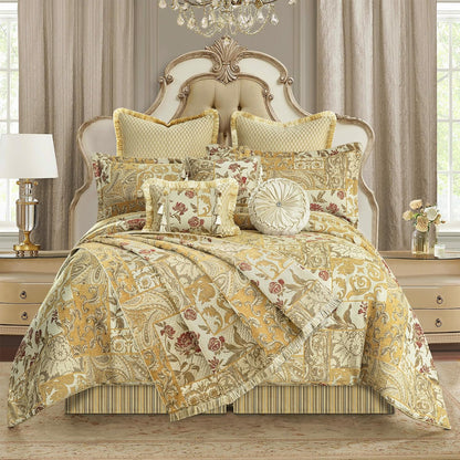 Loom and Mill Damask Patchwork Throw Blankets for Bed, Jacquard Floral Throws with Fringes Trim, Soft Lightweight Velvet Lined Throw Blanket for Sofa Couch Chair All Seasons(Beige Yellow, 52”x72”)