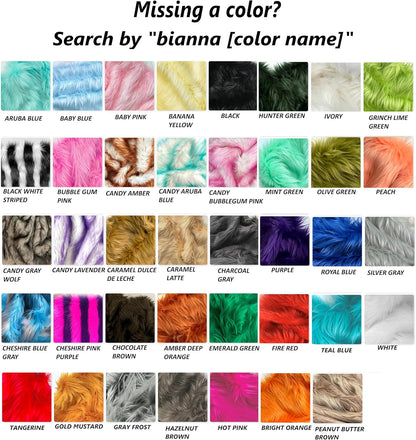 Bianna Pastel Banana Yellow Faux Fur Fabric, American Seller, Luxury Shag Shaggy Material for Crafting, Sewing, Costumes, Fursuits, Home Decor (12x12 inches)