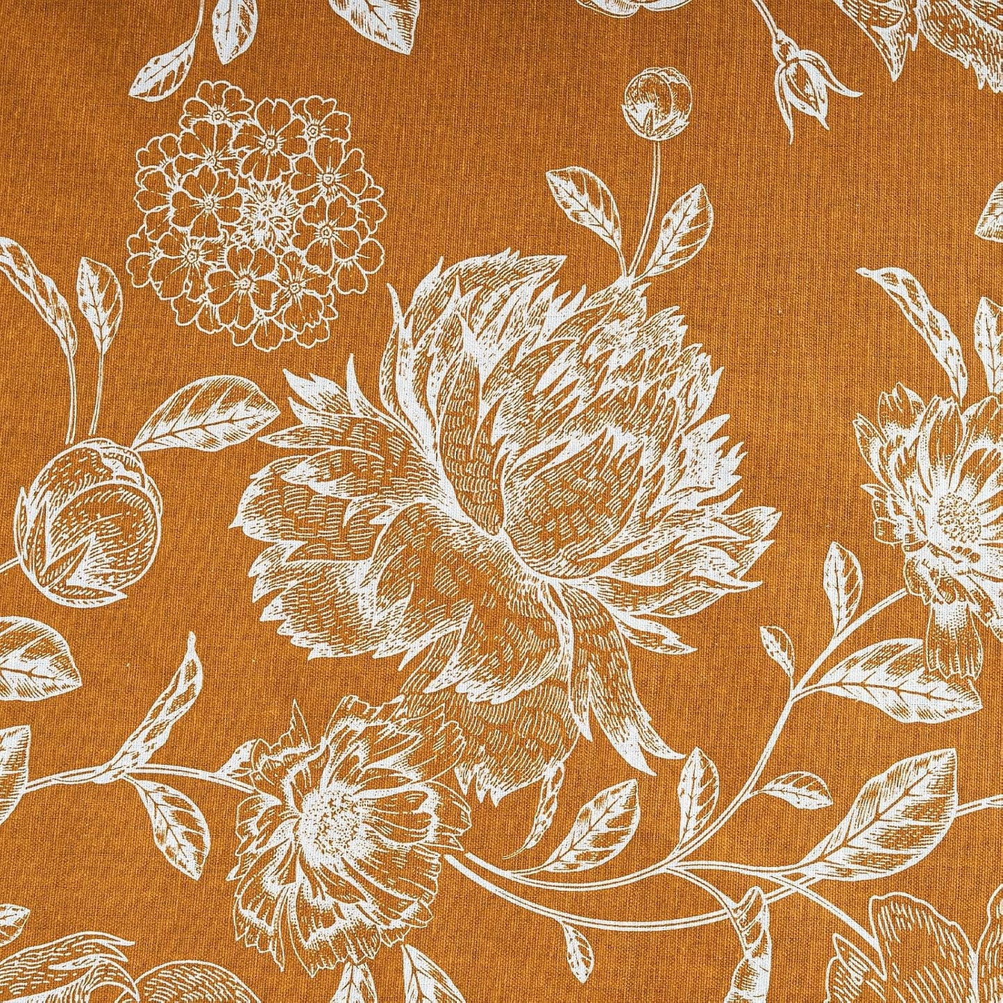 Floral Blackout Curtains 63 Inch Length 2 Panels, Vintage Peony Pattern Curtains for Bedroom Living Room, Light Blocking Thermal Curtains, Grommet Top, Mustard Yellow, 52 x 63