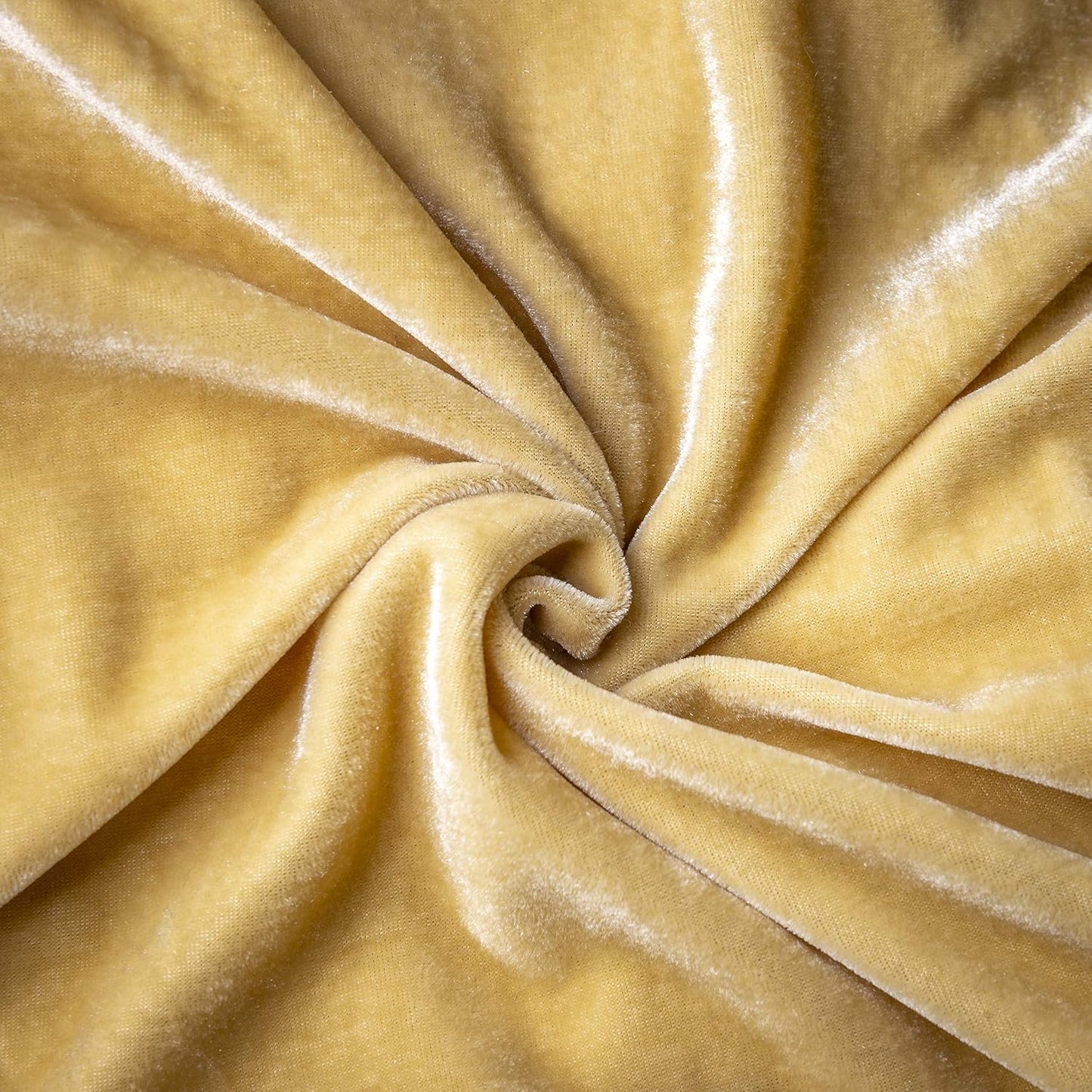 GLORY SEASON Velvet Throw Pillow Cover Soft Decorative Luxurious Solid Square Cushion Case for Sofa Couch Bedroom Farmhouse,Pack of 2, 18 x 18 Inches, Butter Yellow