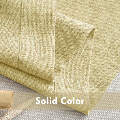 DriftAway Linen Textured Curtain Valances for Windows Light Filtering 3 Inch Rod Pocket Farmhouse Country Rustic Kitchen Valances for Bedroom Living Room Bathroom 14 inch Length Yellow