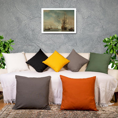 RELY+ Cotton Throw Pillow Covers 20x20 Inch Set of 2 Yellow Decorative Zippered Cases for Couch Bedroom Sofa Living Room Decoration Gifts Outdoor & Indoor Square Pillow Cases