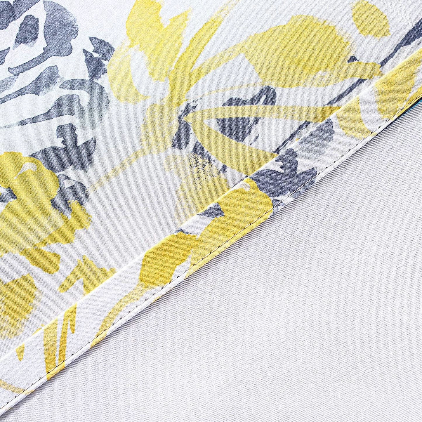 DriftAway Acacia Floral Blossom Watercolor Printed Room Darkening Thermal Insulated Window Curtain Valance Rod Pocket Single 52 Inch by 14 Inch Plus 2 Inch Header Yellow