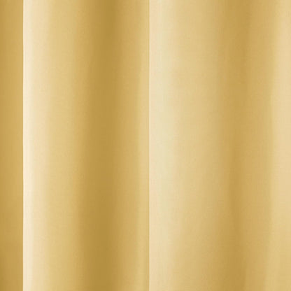 TOWN & COUNTRY BASICS Cabana Solid Heavyweight Indoor Outdoor Curtains, Light Filtering Opacity with Grommet Top, Water Repellent, 2-Pack Set, 54"x84", Sundress Yellow