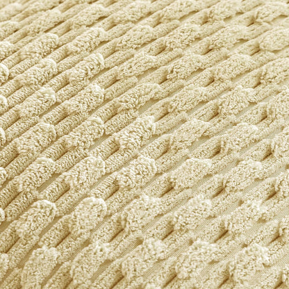 Set of 4 Pale Yellow Decorative Throw Pillow Covers 18x18 Inch Corduroy Pillow Covers for Bed Couch Sofa Living Room Soft Square Cushion Cases