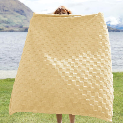 Bedsure GentleSoft Yellow Throw Blanket for Couch - Checkered Fleece Blankets Gifts for Kids Girls, Cute Soft Cozy Throw for Bedroom Butter Yellow Home Decor Gifts, 50x60 Inches