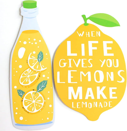 25 Pcs Lemon Theme Photo Booth Props | Lemonade Stand Decoration, Summer Lemon Birthday, Baby Shower, Bridal Shower Supplies