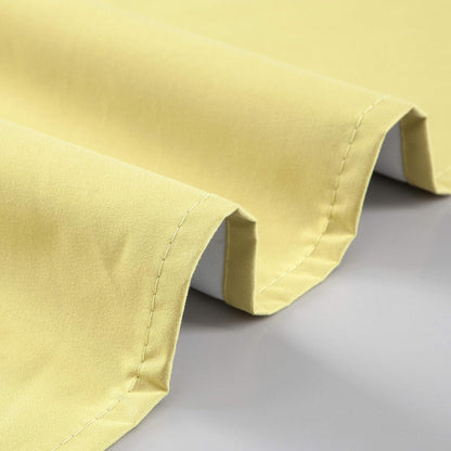 Diamond Home Linens Set of 2 100% Blackout Insulated Rod Pocket Kitchen Curtain Tiers for Small Windows 27" W x 36" L-Yellow