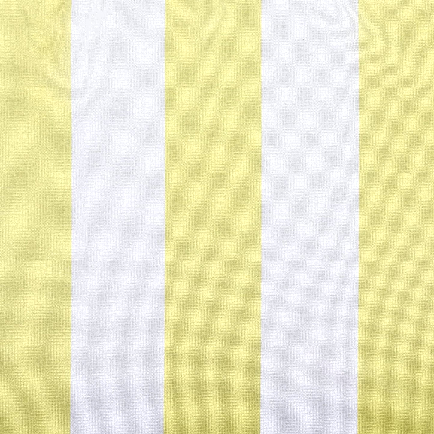Sun Zero Valencia 2-Pack Cabana Stripe Indoor/Outdoor UV Protectant Energy Efficient Grommet Curtain Panel Pair, Yellow, 54" x 108