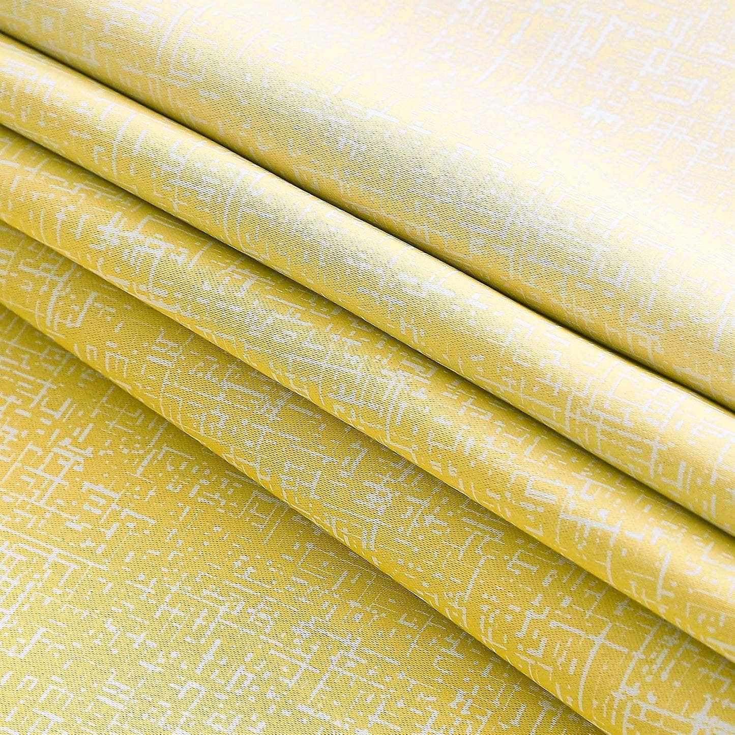 Yellow Ombre Blackout Curtains 84 Inch Long for Girls Bedroom, Gradient Energy Efficient Curtain Drapes for Living Room Bedroom Full Blackout Window Panels with Grommets for Home Decor, 52"W, 2 Panels