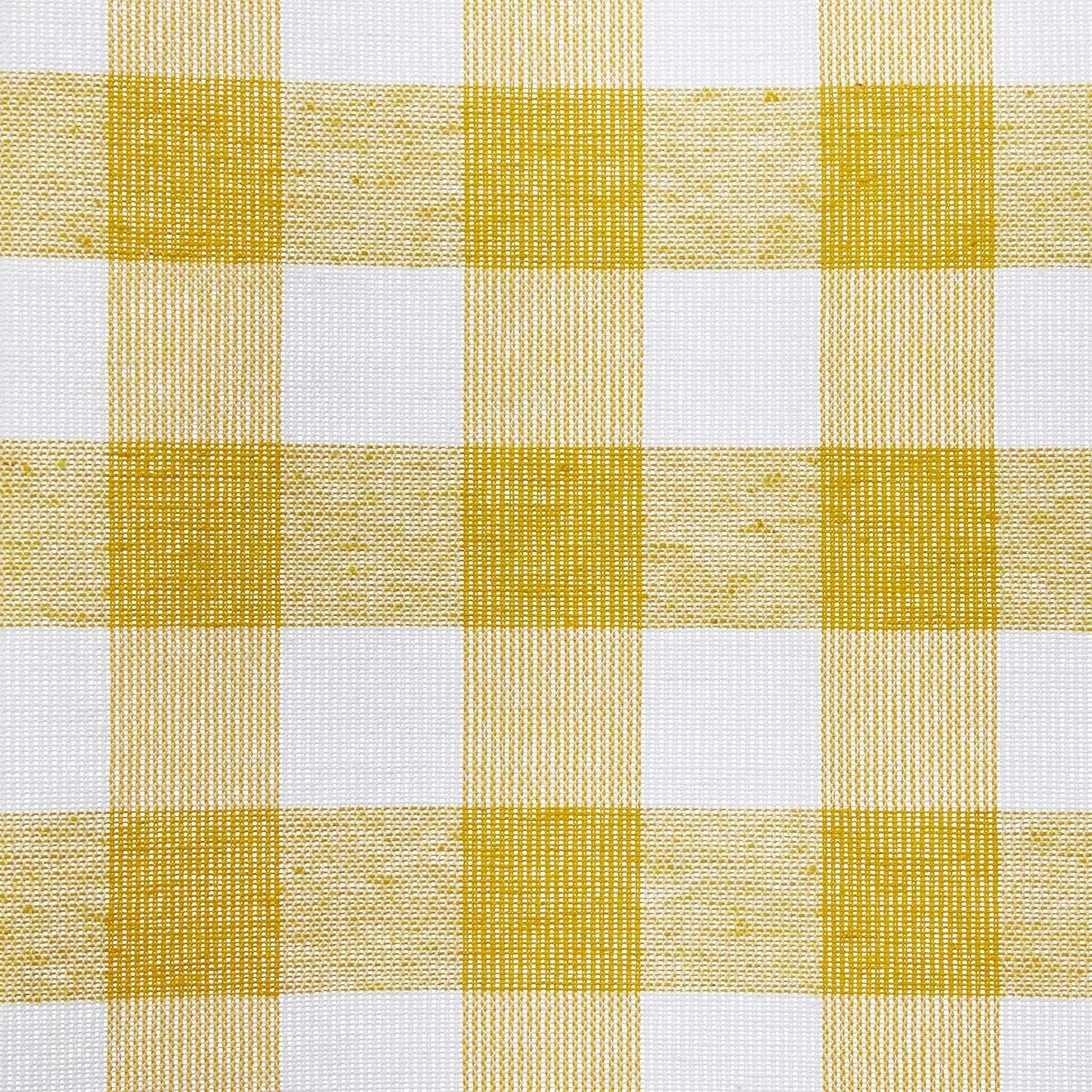 Woven Trends Farmhouse Curtains Kitchen Décor, Buffalo Plaid Valance, Classic Country Plaid Gingham Checkered Design, Farmhouse Décor, Window Curtain Treatments (Yellow, 24" Tier Pair)