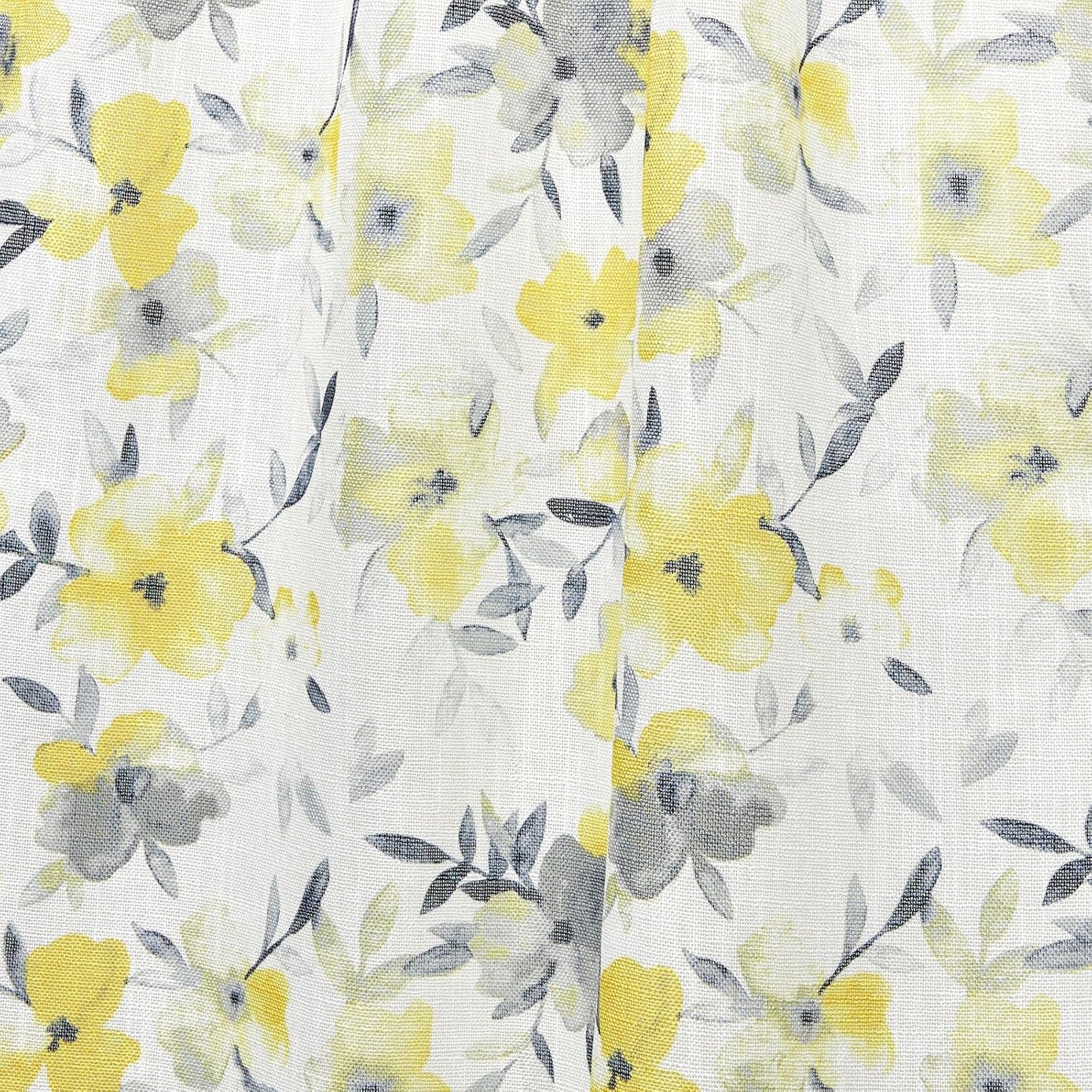 Nicole Miller NEW YORK Hattie Light Filtering, Semi Sheer Rod Pocket Curtain Panels, 54"x96", Yellow, Set of 2