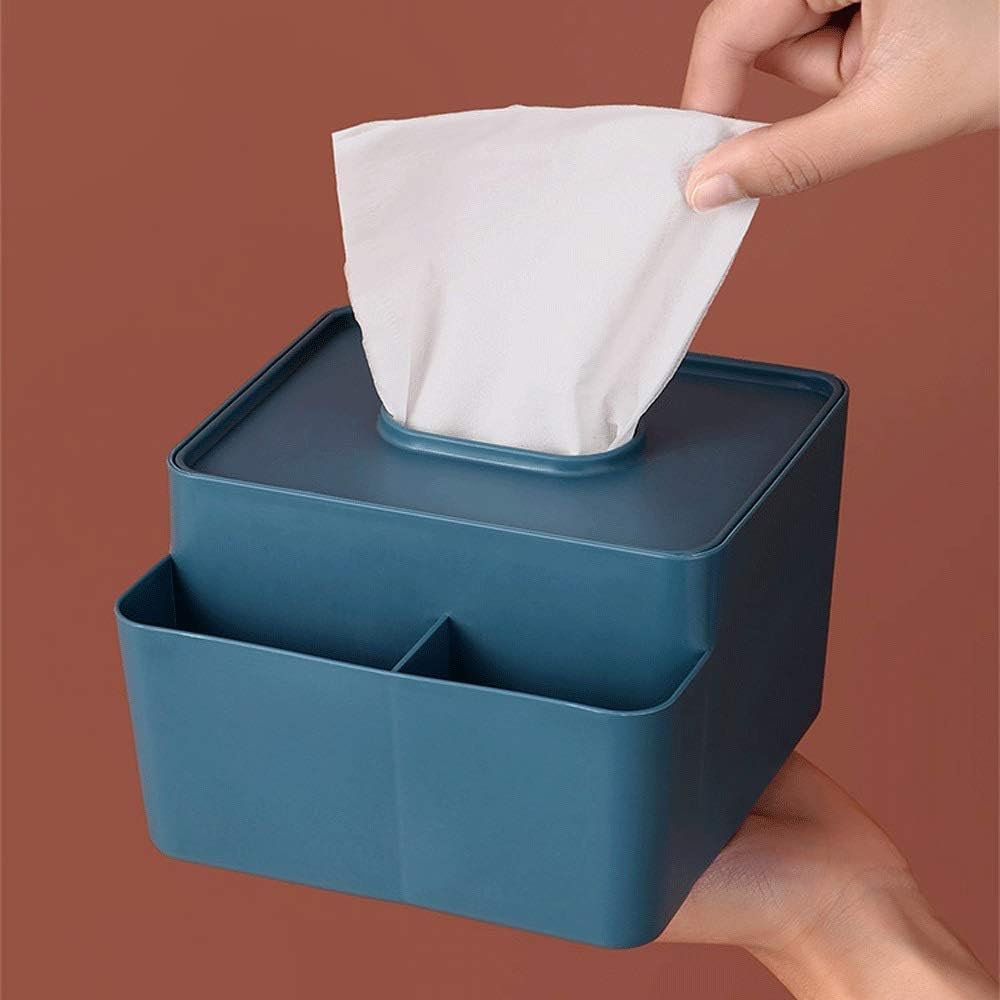 Tissue Box Holder Multifunctional Tissue Box Facial Holder Dispenser Removable for Dining Room, Kitchen, Bedroom, Dressing Table and Home Decoration(Blue, Red, Yellow(Yellow)