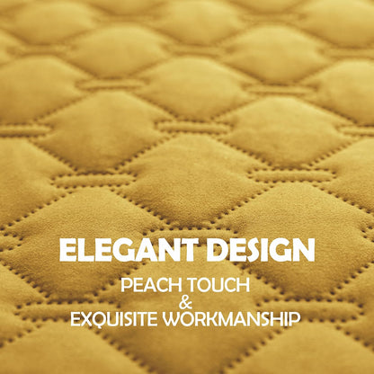 100% Double Sided Waterproof Dog Blanket Soft Pet Bed Cover Reversible Protect Furniture Couch Sofa Car for Puppy Cat Kids (Dark Yellow/Light Yellow, 30x80 Inch (Pack of 1))