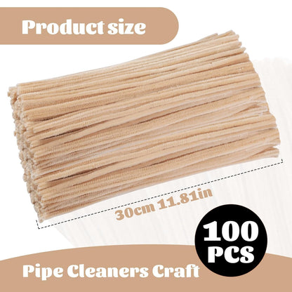 100 Pcs Pipe Cleaners Chenille Stem, Yellow Pipe Cleaners Craft | Pipe Cleaners Bulk, Fuzzy Sticks Craft Supplies for Creative Handmade DIY Art Gifts for Mom Craft Project