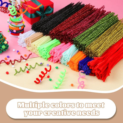 100 Pcs Pipe Cleaners Chenille Stem, Yellow Pipe Cleaners Craft | Pipe Cleaners Bulk, Fuzzy Sticks Craft Supplies for Creative Handmade DIY Art Gifts for Mom Craft Project