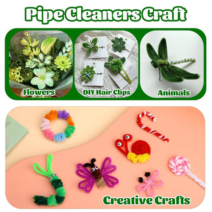 100 Pcs Pipe Cleaners Chenille Stem, Yellow Pipe Cleaners Craft | Pipe Cleaners Bulk, Fuzzy Sticks Craft Supplies for Creative Handmade DIY Art Gifts for Mom Craft Project