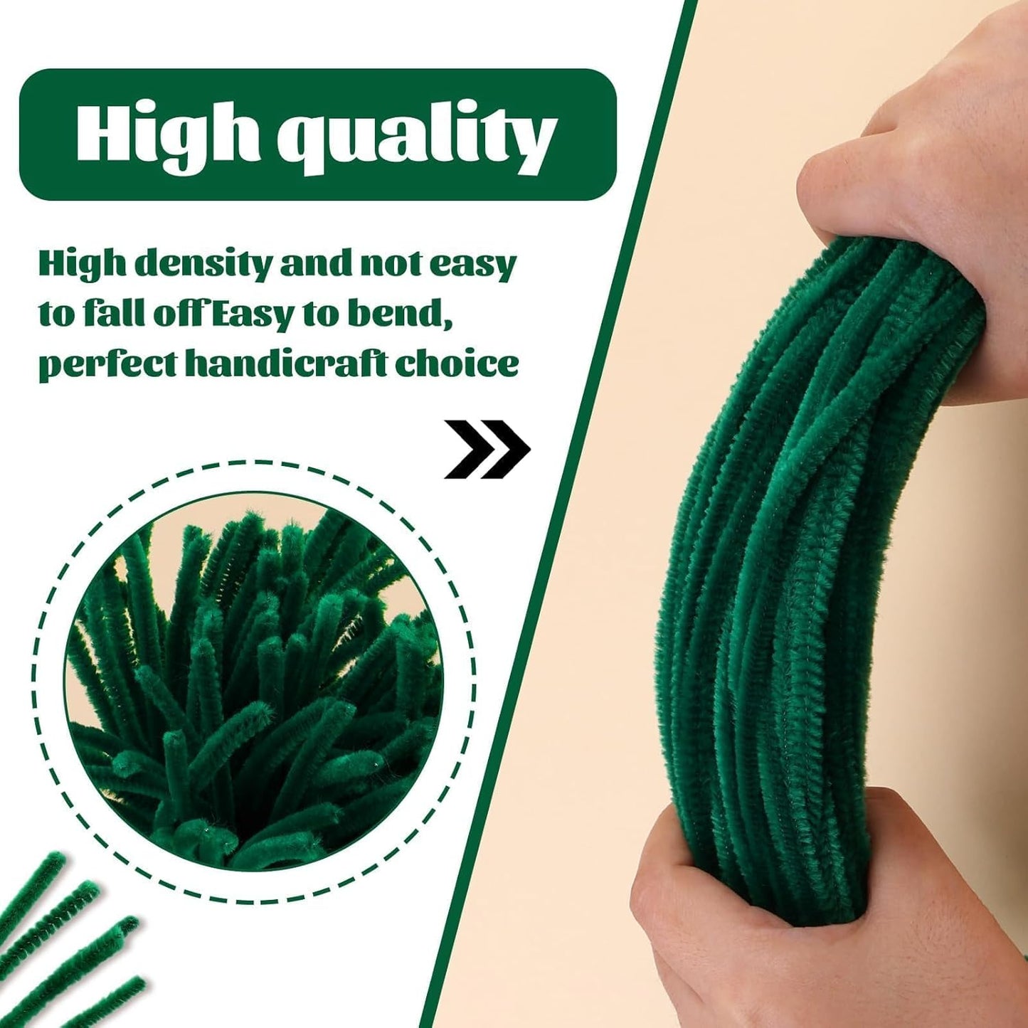 100 Pcs Pipe Cleaners Chenille Stem, Yellow Pipe Cleaners Craft | Pipe Cleaners Bulk, Fuzzy Sticks Craft Supplies for Creative Handmade DIY Art Gifts for Mom Craft Project