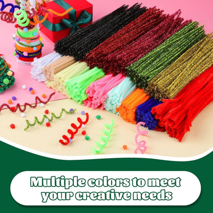 100 Pcs Pipe Cleaners Chenille Stem, Yellow Pipe Cleaners Craft | Pipe Cleaners Bulk, Fuzzy Sticks Craft Supplies for Creative Handmade DIY Art Gifts for Mom Craft Project